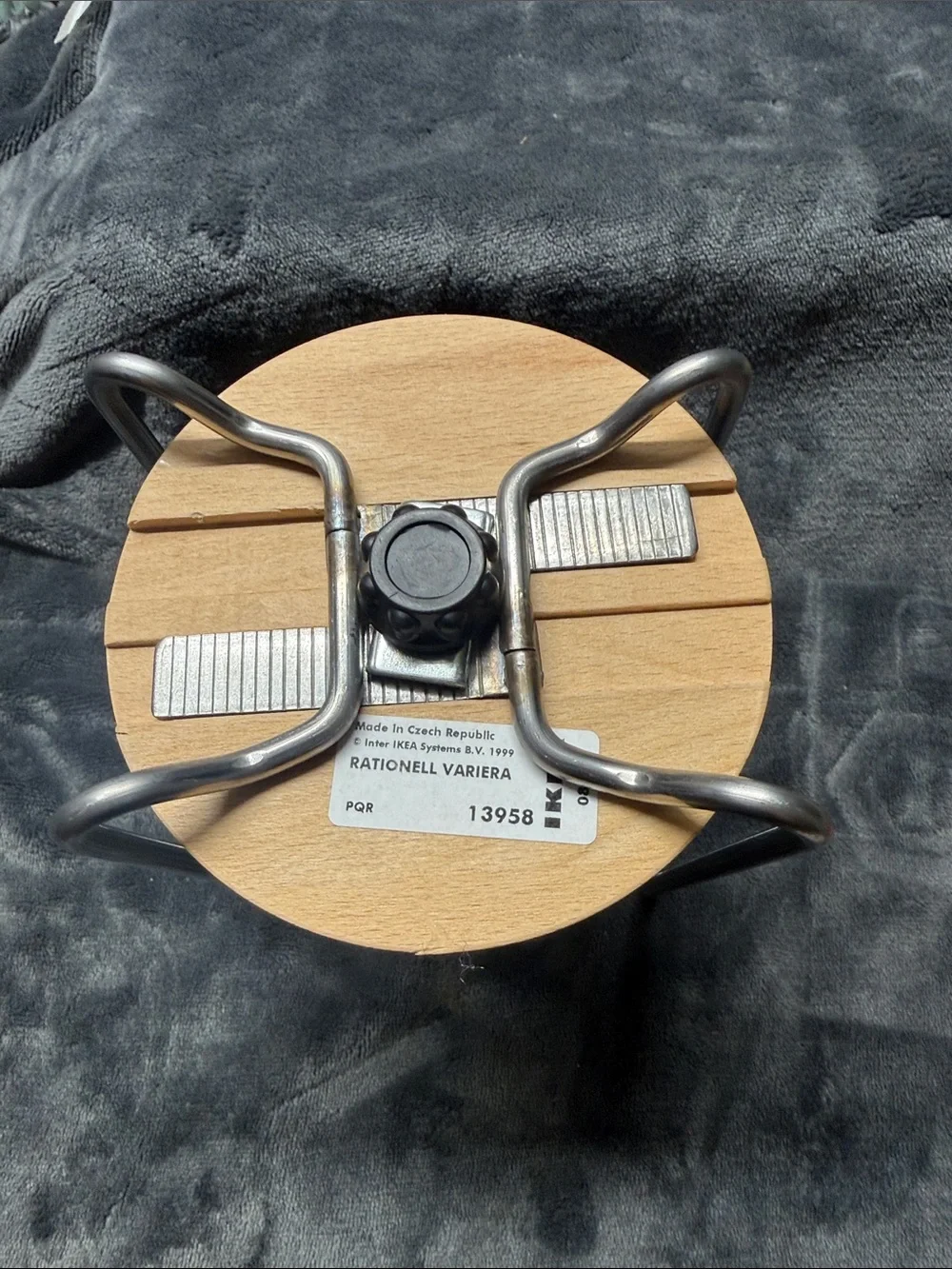 Ikea adjustable bamboo plate or paper towel holder.